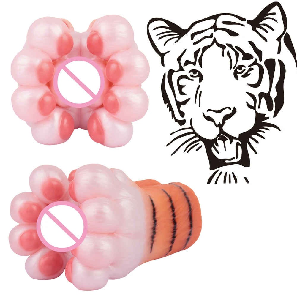 Hot Sale Fantasy Tiger Paw Male Masturbator Soft Silicone Single Channel  Pleasure Cup for Adult Men