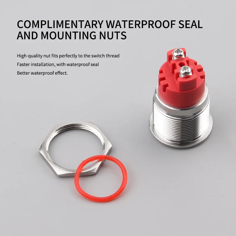 16mm High-decibel and High-loudness Stainless Steel Metal Buzzer with Indication 12/24V/220V