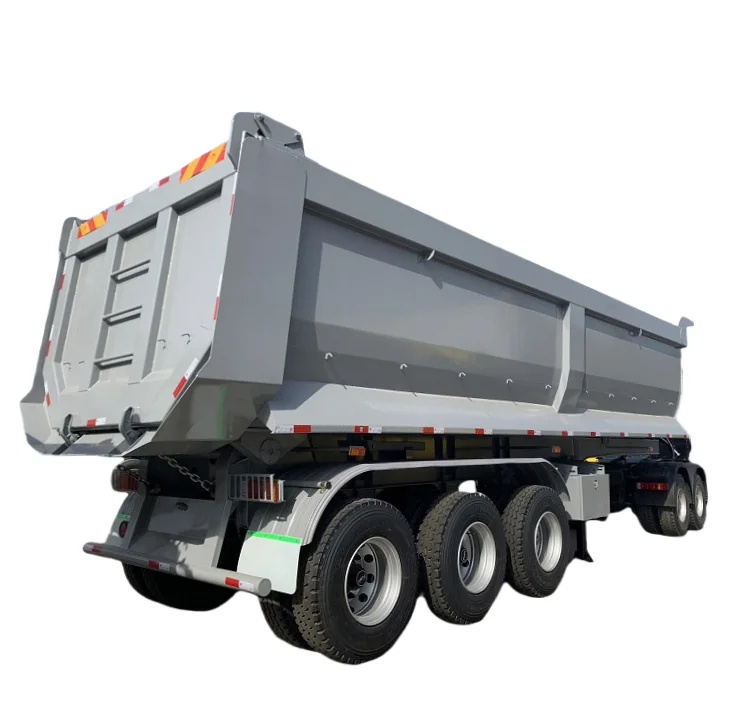 Vehicle Master 3 Axles 45cbm 40 50 60 Ton U-shaped End Rear Tipper Dump Semi Truck Trailers for Sale