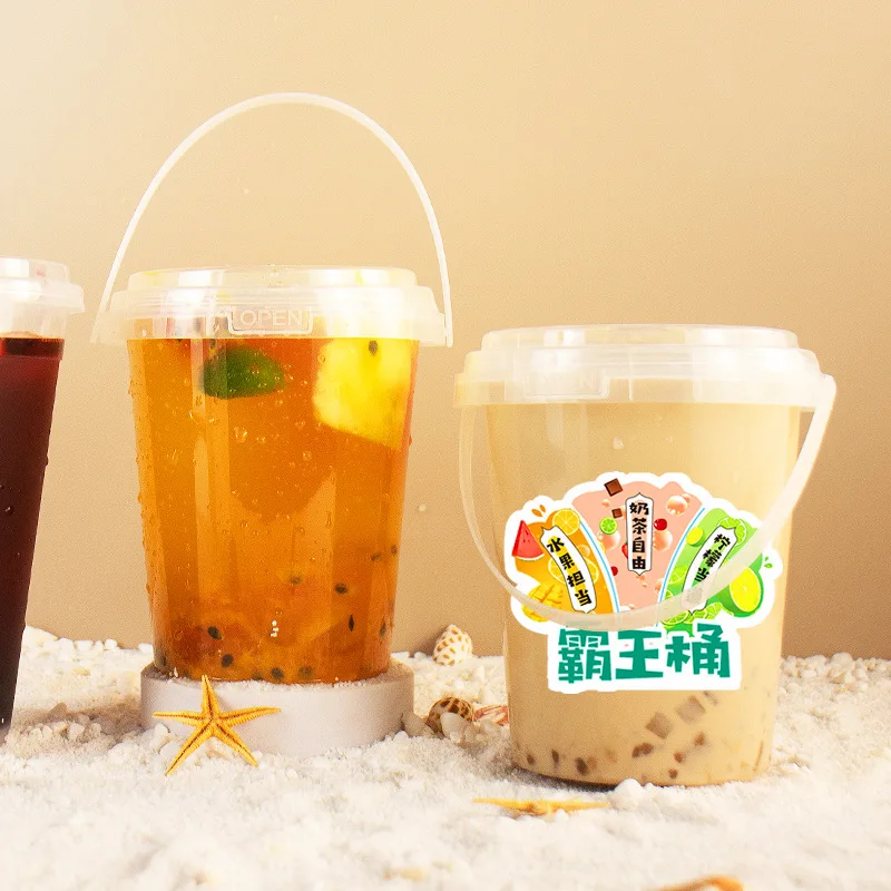 Big Size 500ML 1000ML 1500ML 2000ML Food Grade Package Bucket Good Leakproof Takeaway PP Bucket With Handle