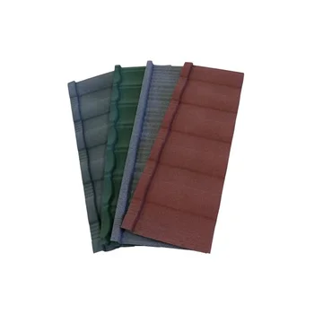 Color Stone Coated Steel Roofing Tiles House Roof Construction Materials Metal Stone Tiles for Roof