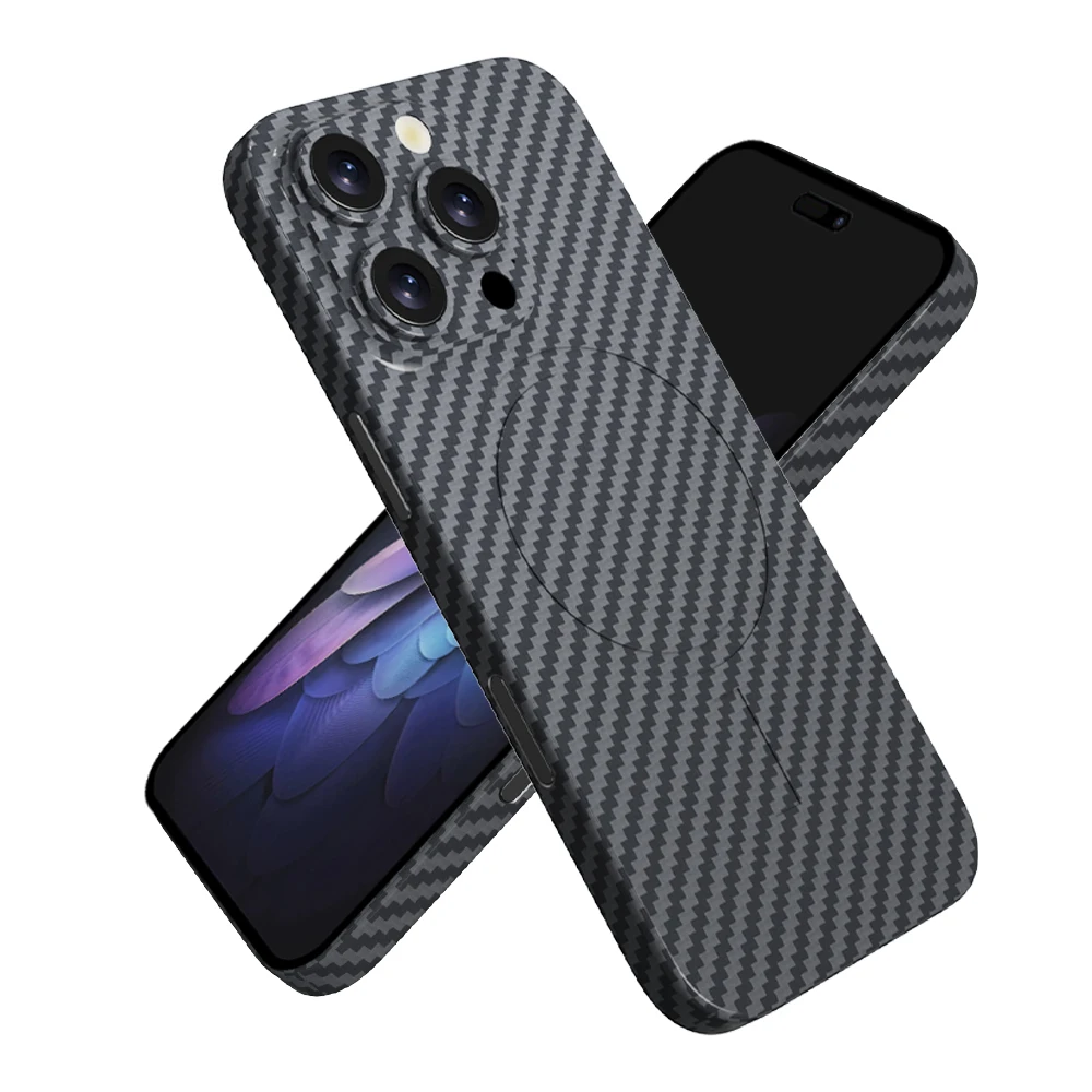 Laudtec Customized Carbon Fibre Shockproof Mobile Phone Case For Iphone 16 Pro Luxury Business Phone Cover