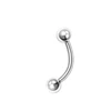 Eyebrow ring with ball