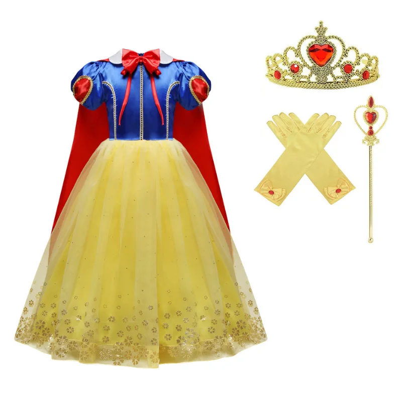 Hot Item Summer Ball Gown Cartoon Princess Dress Girls Kids Snow White ...