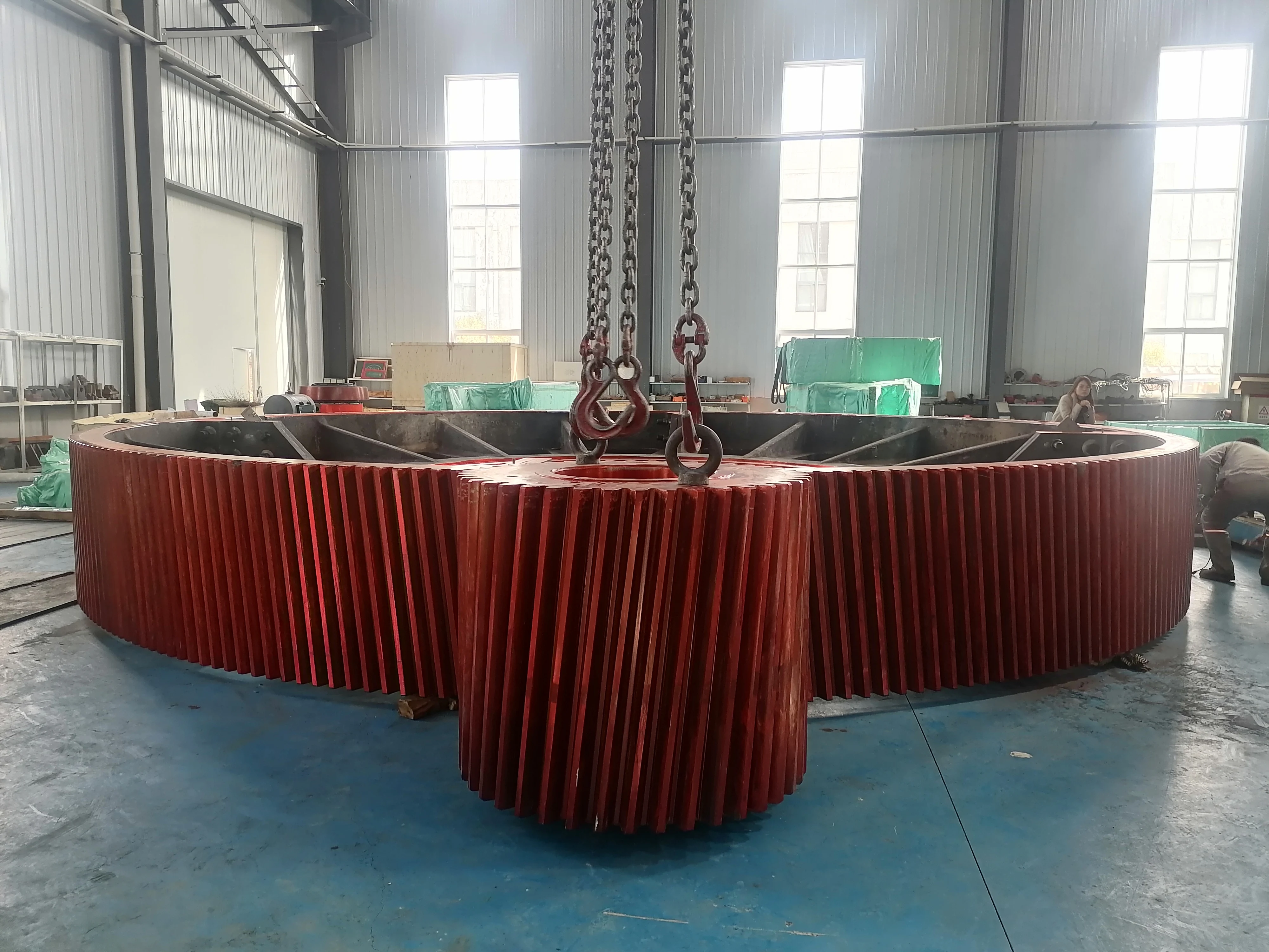 Large Module Casting Steel Rotary Kiln Heavy Duty Gear Wheel