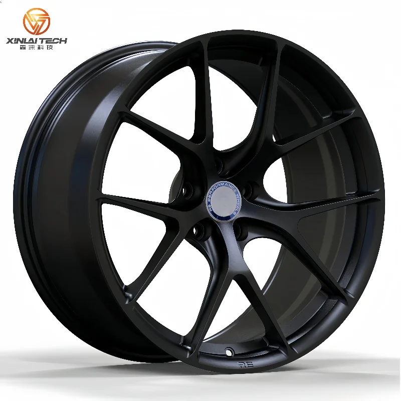 XINLAI Custom Matte Black Deep Concave Spokes 5x120 5x112 5x114.3 18-22inch Aluminium Alloy Forged Wheels for E60 E30 E46 F10 - Image 1