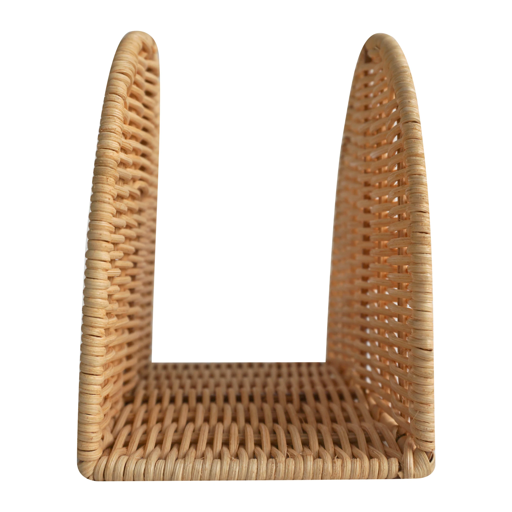 
Дешевый натуральный Плетеный ротанговый декоративный вертикальный держатель для салфеток из ротанга ручной работы 