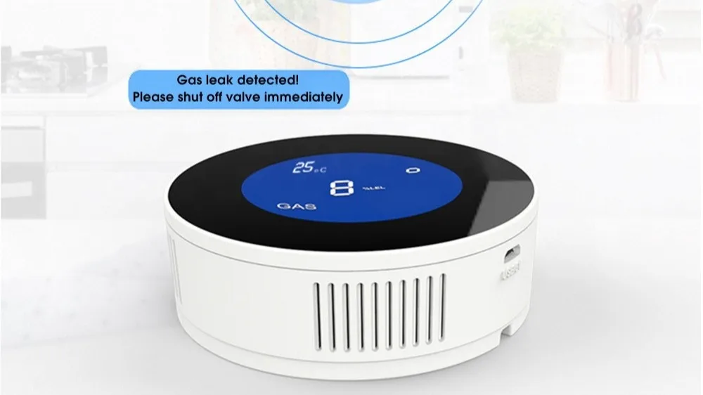 Lpg Natural Gas Sensor With Wifi And Voice Alarm Tuya Smart Ch4