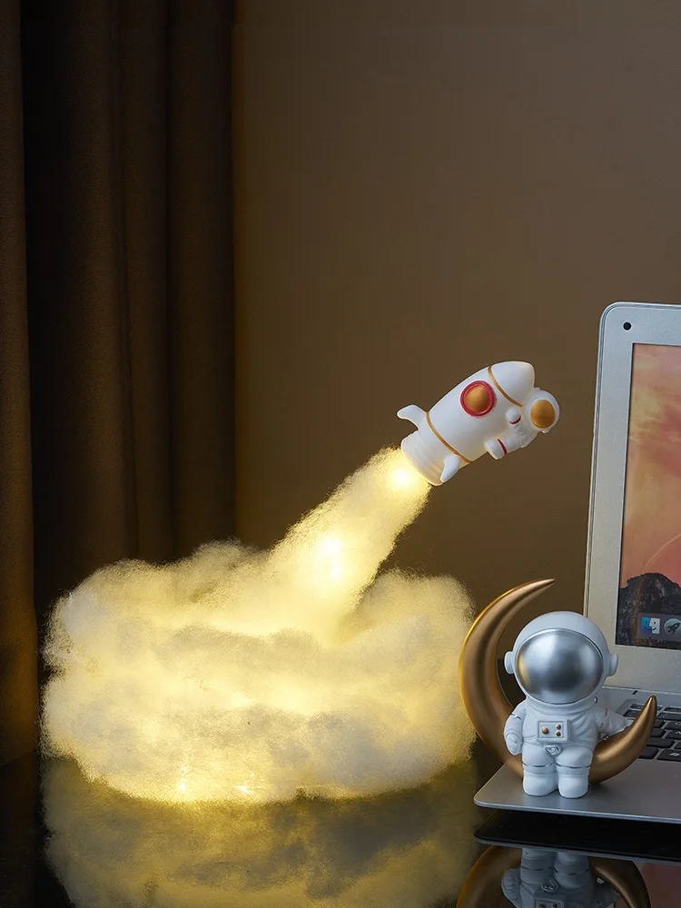 Jartown Creative LED Night Light Decoration DIY Rocket Lamp with