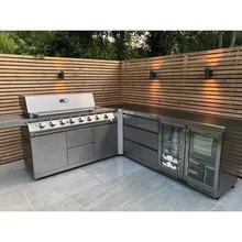 Artisan Custom Modular Furniture Built In Gas BBQ Outdoor Stainless Steel kitchen With Sink