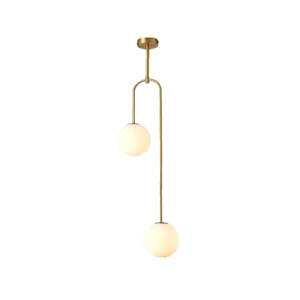 Simple Modern Personality Creative Model Bedroom Bedside bar Restaurant  Two Glass Balls Chandelier