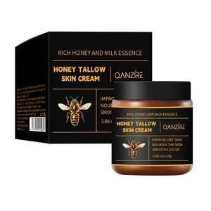 Face Skin Care Beauty Natural Moisturizing Organic Grass-Fed Whipped Beef Tallow and Honey Balm Cream