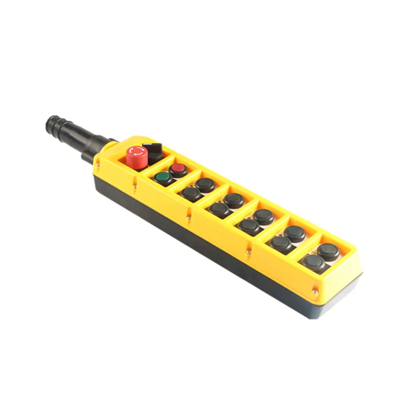 XCD-65K 66 Series Emergency Stop up Down Hoist Push Button Switch Pendant Control Station 220v Yellow Master Diy Drukknop Kit