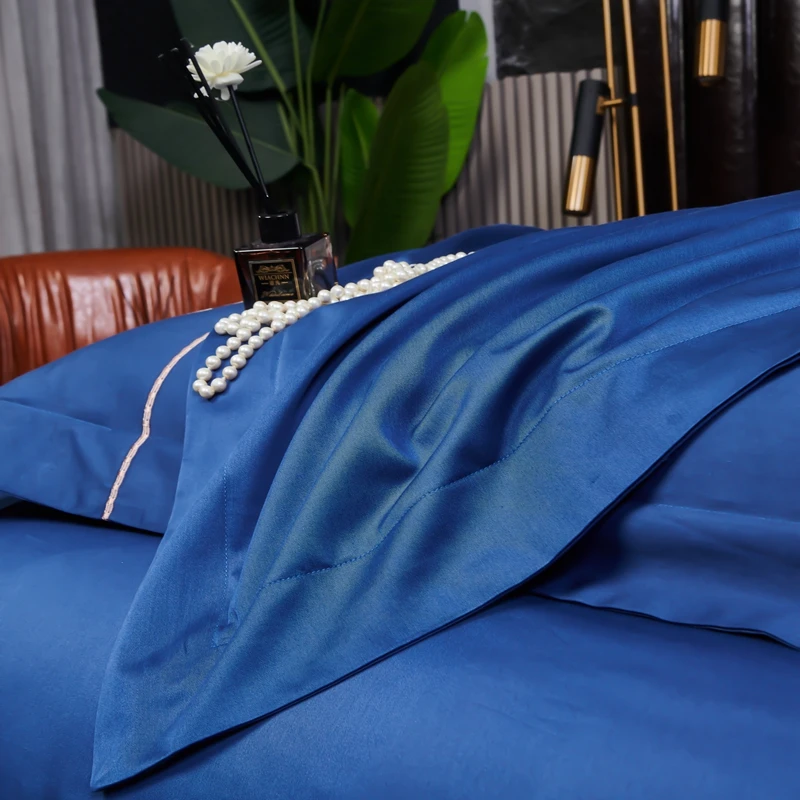 Luxury Bed Linen Custom Egyptian Cotton Bedding Set Embroidery Bed