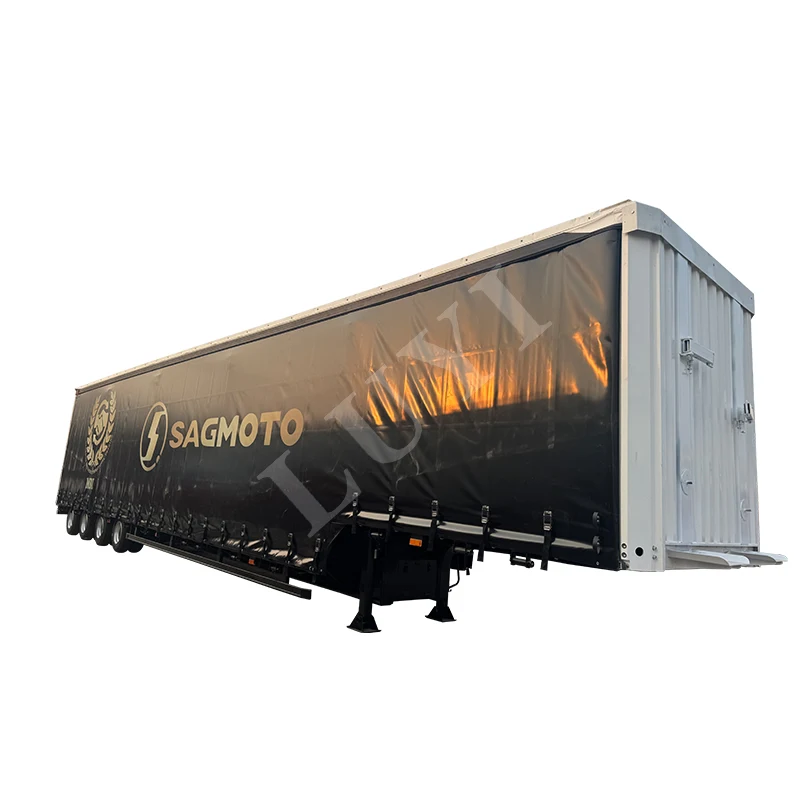 Customized 3 Axle Side Curtain Semi Trailer with Enclosed Top Van Truck Cargo Body Steel Material Top Sale in Armenia
