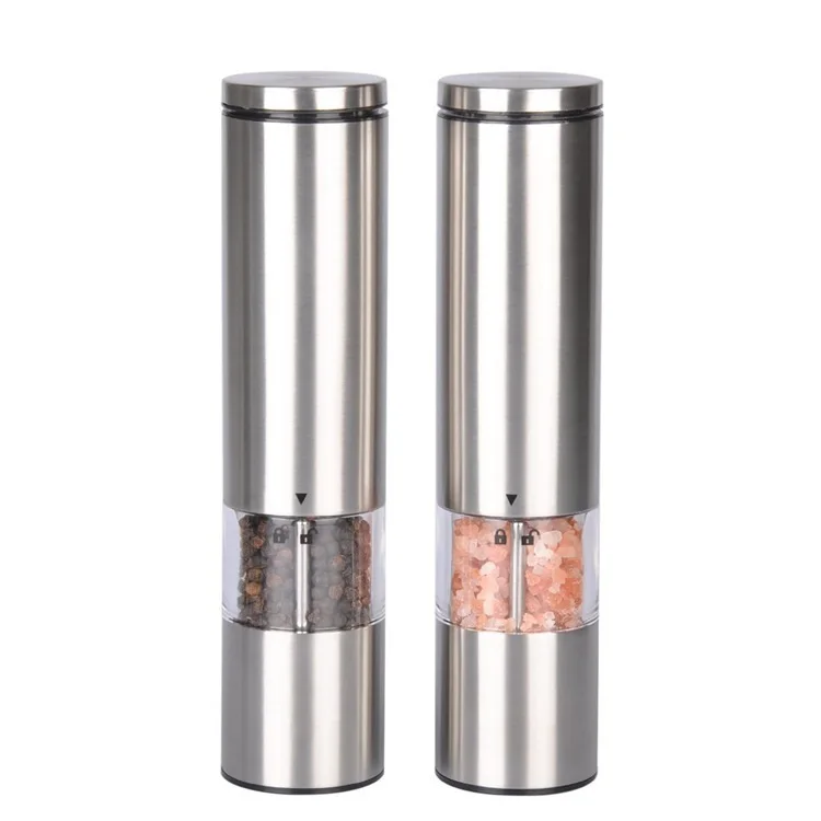 Electrical Battery Operated Pepper Mill Stainless Steel Electric Salt And Pepper  Grinder Set - Buy Electrical Battery Operated Pepper Mill Stainless Steel Electric  Salt And Pepper Grinder Set Product on