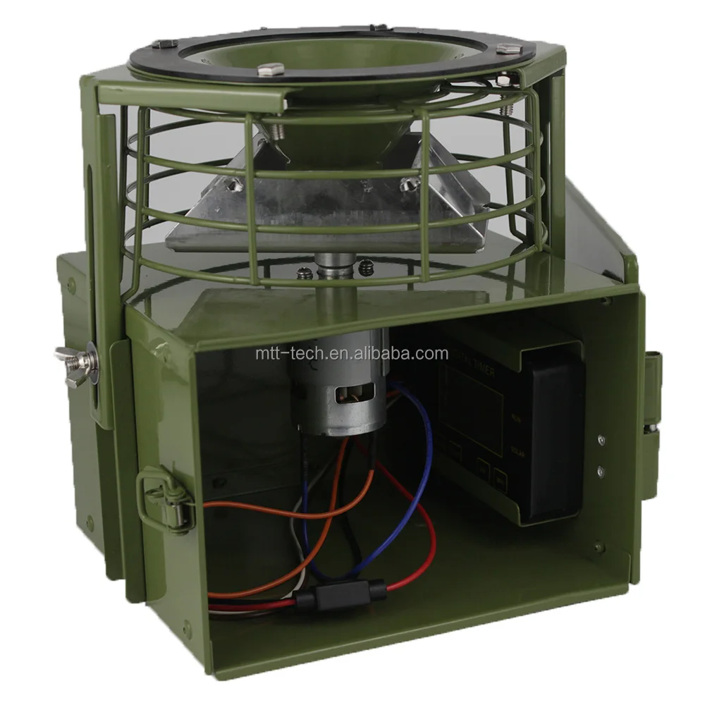 Lightweight Automated Solar Powered Automatic Deer Corn Game Wildlife Feeder with Timer
