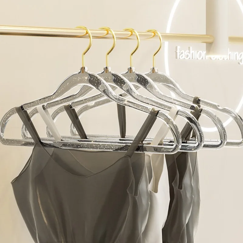 Glitter Coat Hangers Acrylic Transparent Plastic Nonslip Hangers