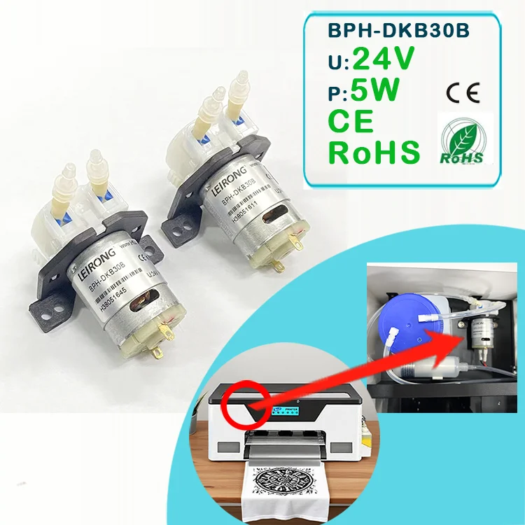High Efficiency BPH-DKB30B 24V 5W DTF Printer Compatible Peristaltic Circulation Pump White Ink Circulation Pump for DTF Printer manufacture