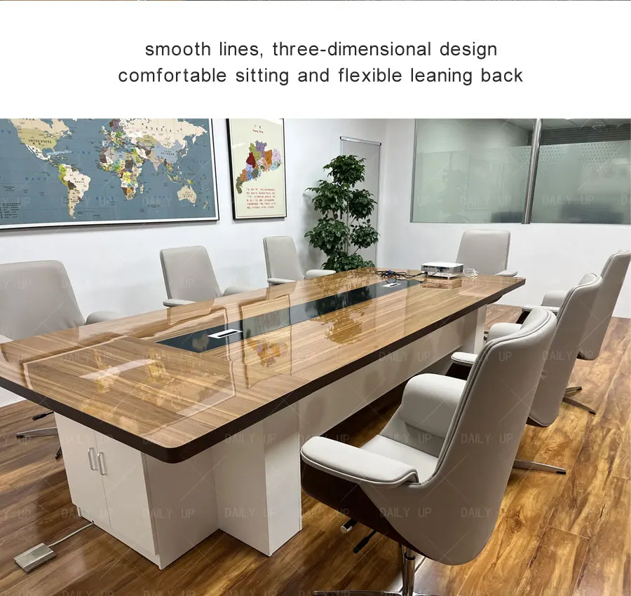 Factory Sales Swivel Office Chair Meeting Room Ergonomic Conference Chair PU Leather Lifting Computer Chair for Working at Home