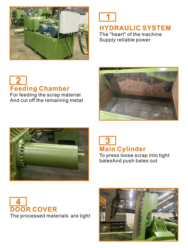 Keshang Hydraulic Fully automatic Electric scrap metal baling machine scrap metal baler Y81-160T manufacture