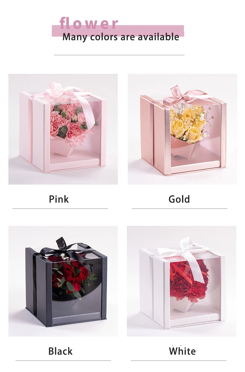 Luxury Flowers Packaging Box Rose Packaging Gift Flower Box Rose ...