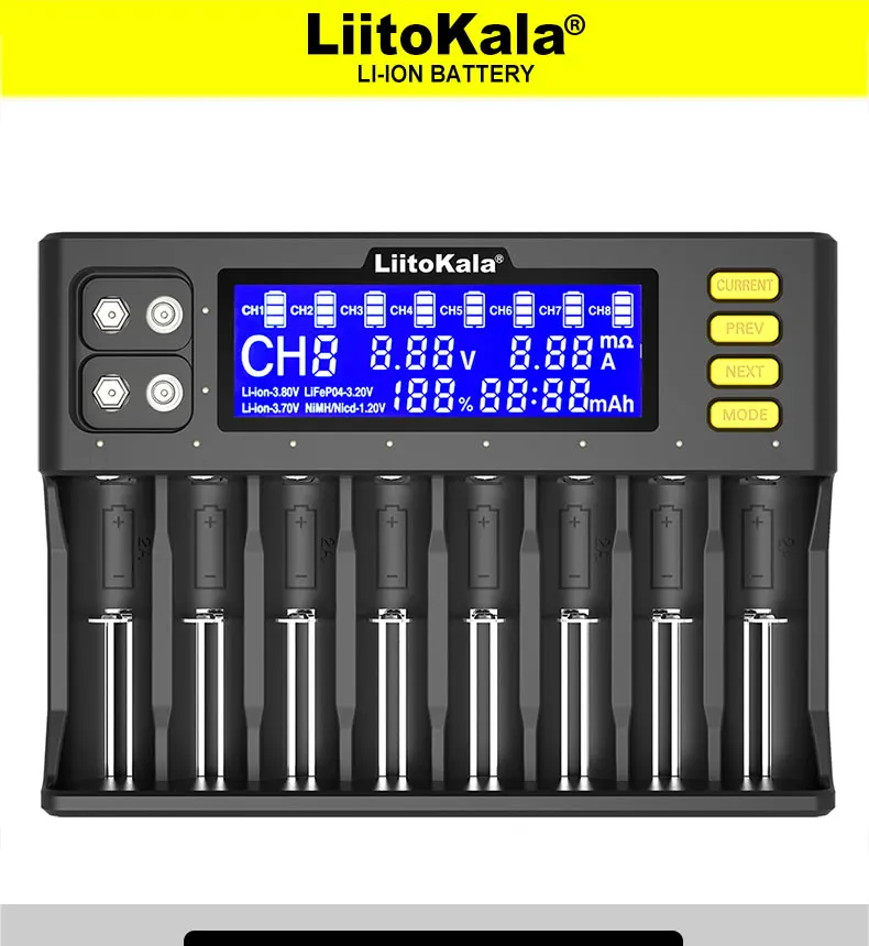 Liitokala Lii-S8 充電器　リチウムイオン電池 Amazon.com: LiitoKala LII-S8 18650 Battery Charger 8+2 Bay Smart