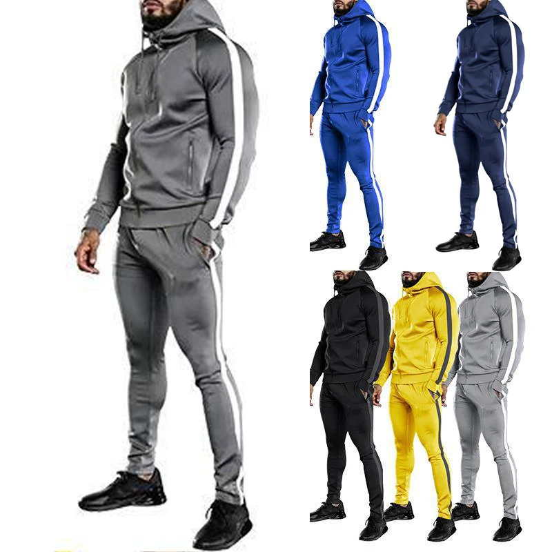 Custom Blank Training Activewear Zip up Two Piece Sportswear Men Tracksuit and Clothes Sports Men Jogger Track Suits Wear Set
