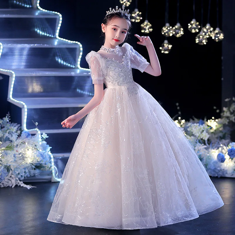 Children's Dress Princess Dress Wedding Flower Girl Performance Dress ...