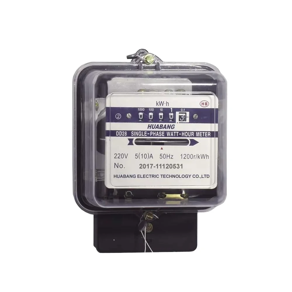 DD28 Glass Cover Single Phase Aluminum Coil Mechanical Electric Meter