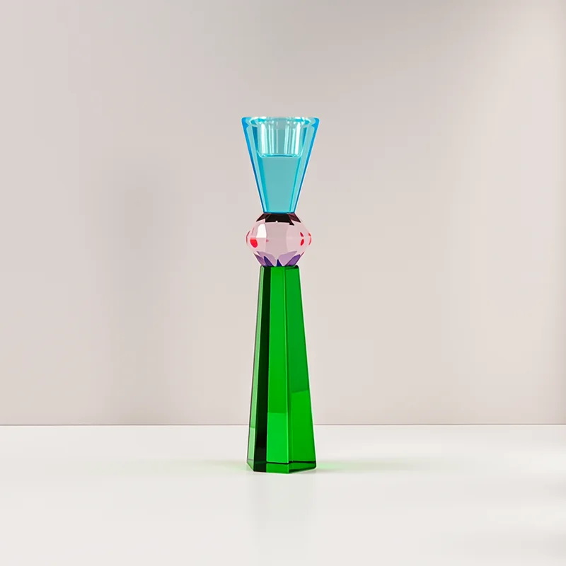 product fashion colorful glass candle holder for candlestick wedding home decoration table suitable for creative-8