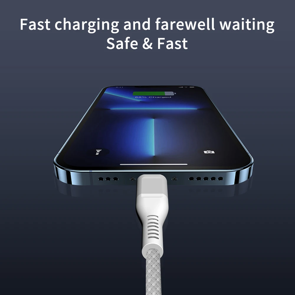 Red C94 Fast Charge Kabel USB C to Original MFi Certified Cable 1M