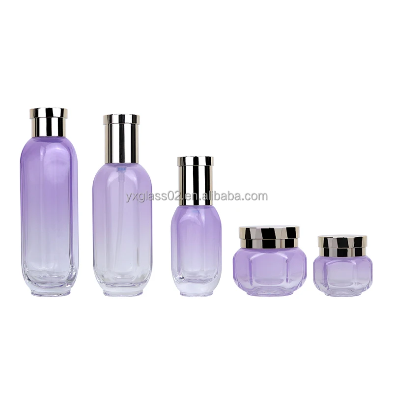 Luxury cosmetic 30g 50g 40ml 100ml 120ml glass jar Skincare other glass packaging glass packaging bottle supplier