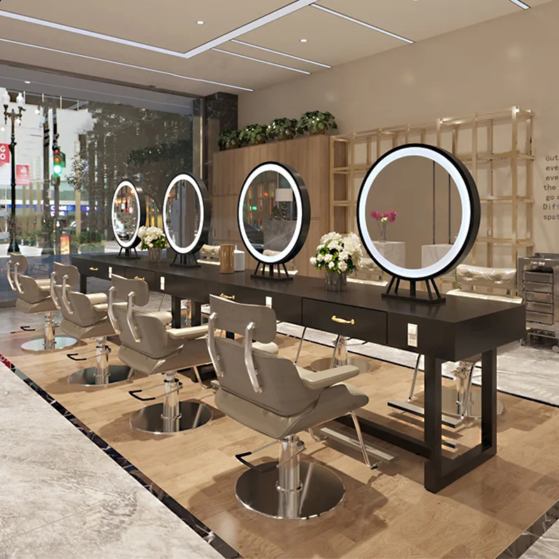 Design moderno parrucchiere di bellezza stazione di illuminazione