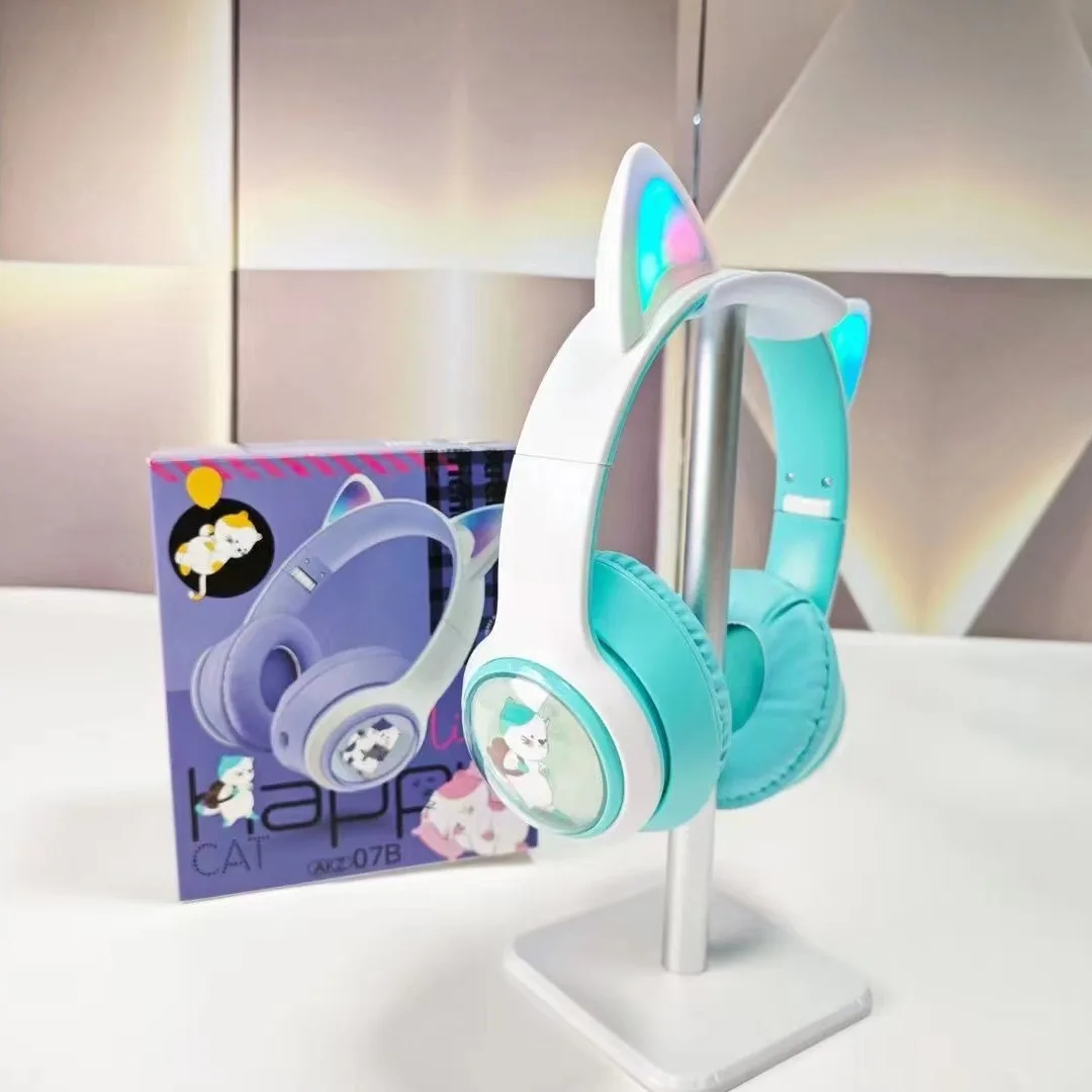 AKZ-07 Headset Stereo - Cute Cat Ear Wireless Headphones