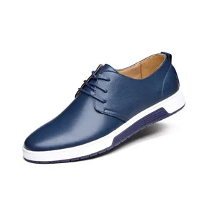 Mens Leather Shoes and Flat Shoes Large Size Business Formal Office Wear Resistant Breathable Trendy Non Smelly Casual Shoes