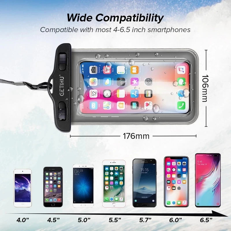 Borsa impermeabile universale per esterni, custodia per telefono Xiaomi, Huawei, Samsung con cordino_voghion.com