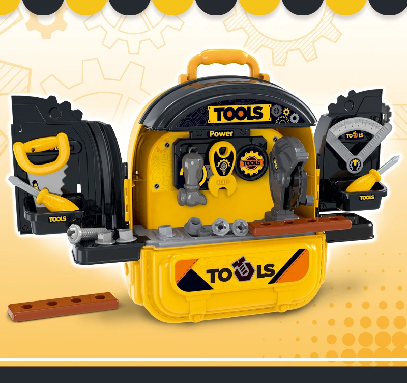 3 In 1 Kids Educational Tool Kit Little Engineer Tool Case Pretend Play Working Tools Toys Set