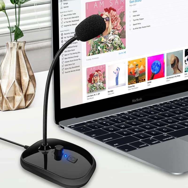 High Quality Table Microphone Conference Room Desktop Mic  Wired Gooseneck Microphone for  Meeting  Voice Gaming Computer