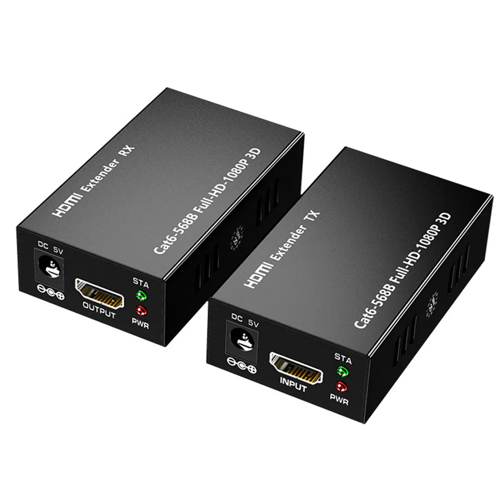 60 м HDMI удлинитель Cat5e Cat 6 Ethernet IP TCP сигнал HD к Lan преобразователь 1080p 3D передатчик приемник TX RX