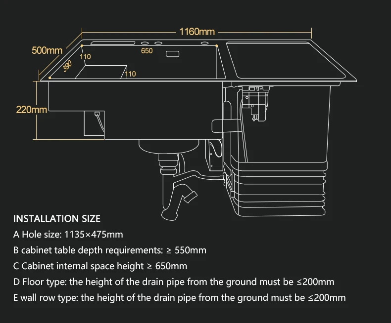 304 Stainless Steel Dishwasher Sink Integrated 8 Sets Of Fully   Haccb6507ce3b466e848be26c4ee0b259L 