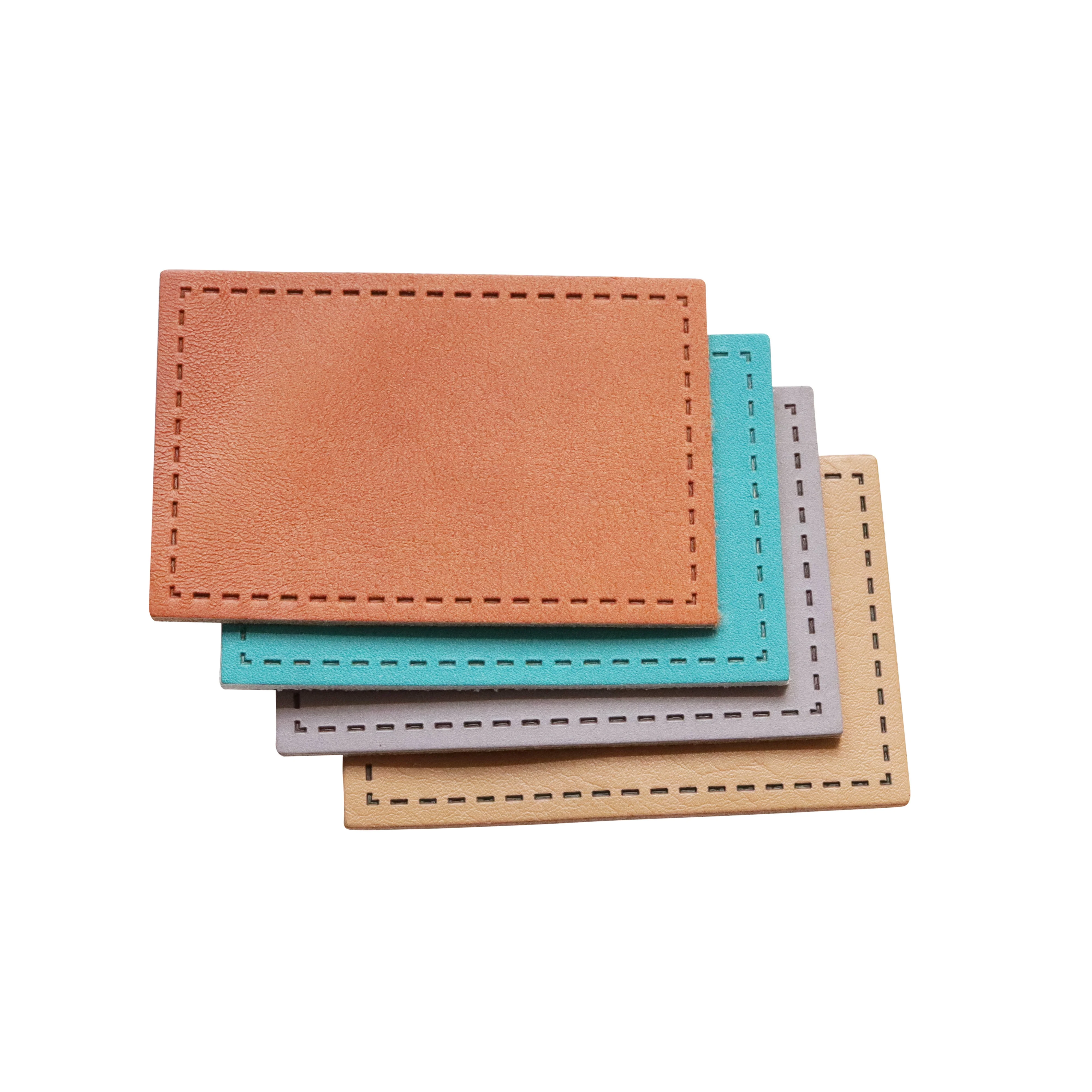 Индивидуальные самоклеющиеся Накладные на заказ железные коже патчи пустые для шляпы джинсы 2x3 размер натуральная кожа этикетка