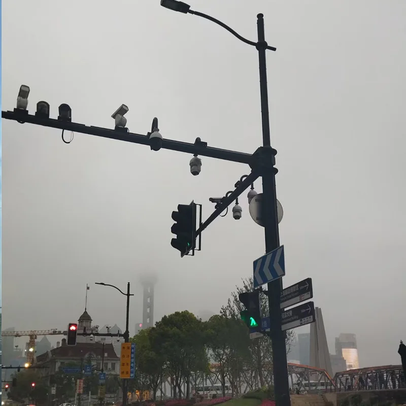 Galvanized Q235B Cost of Traffic Light Pole Monitoring  for Road Safety