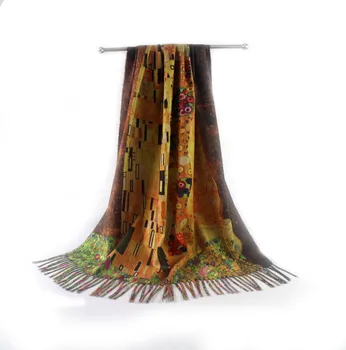 Hot sale custom cashmere feeling pashmina shawl with digital printing