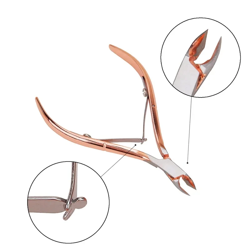 product factory hot sale cuticle nipper cover pedicure tools sharp gold cuticle nipper-8