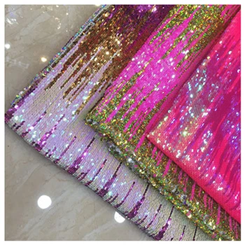 High Quality velvet fabric with sequins velvet lace fabrics with sequins for wedding party