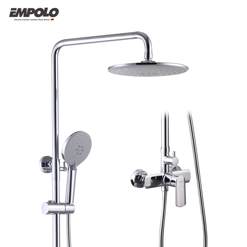 Alam Empolo 8 Wall mount Rain Shower Set - Chrome Finish