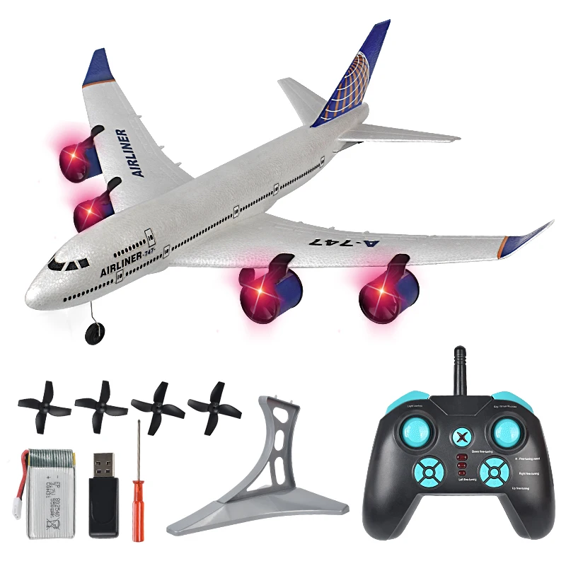 Cloud　出品　A380 747 2機 高エミュレーションボーイング747旅客機RC飛行機2.4G 2CH