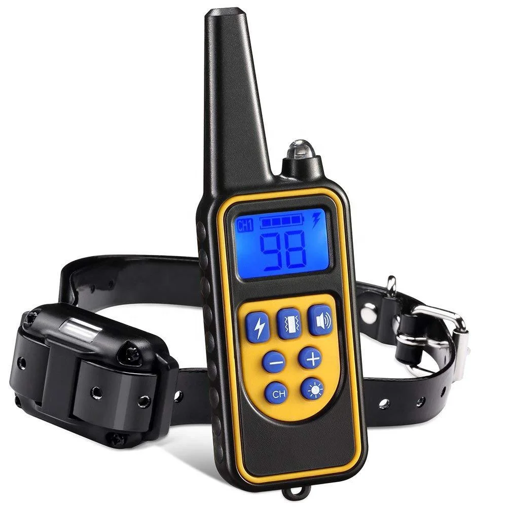Pet Products Accessories 2024 Anti Bark Shock Collar Rubber Waterproof Electric Dog Training Collar With Control Remote