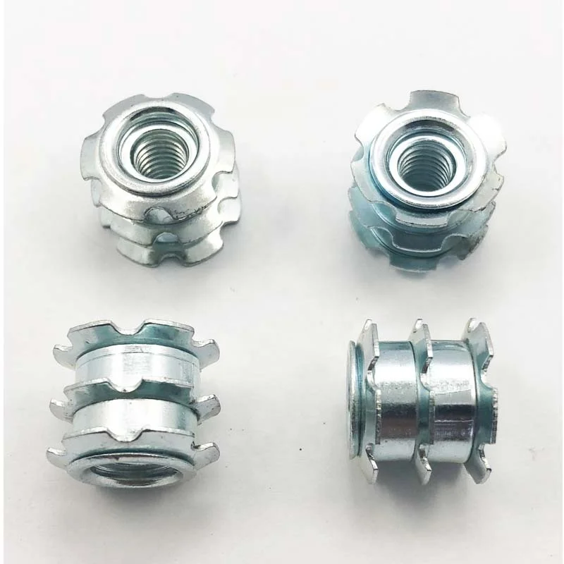 3 Layer Star Shape Metal Spring Threaded Tubing Adapter Tube Insert Nut for Metal Tube